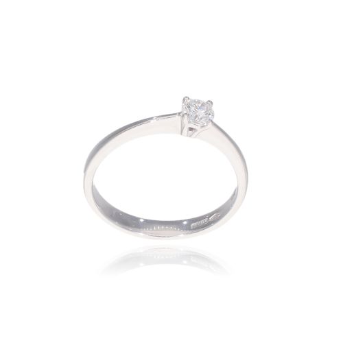 Solitario in Oro bianco e Diamante