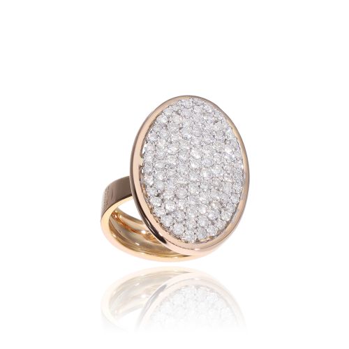 Anello in Oro con pavè di Diamanti