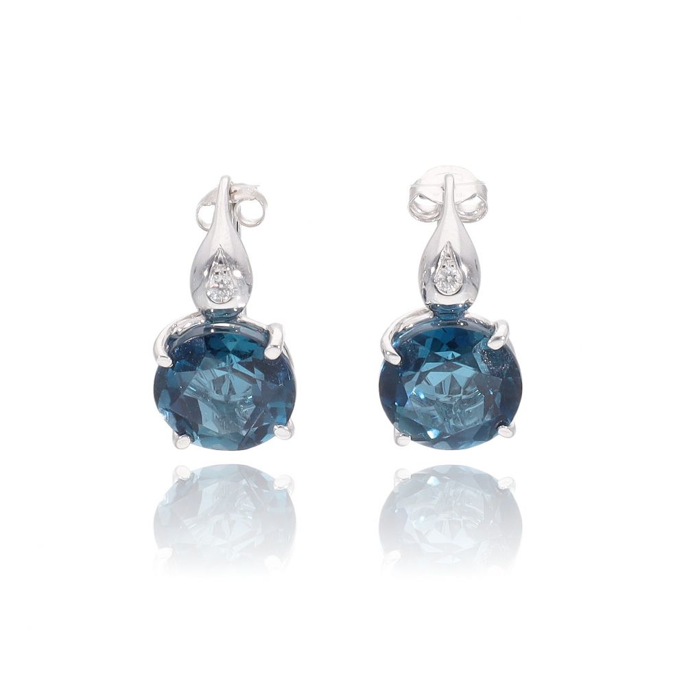 Bracciale in argento placcato oro con topazio blu cielo