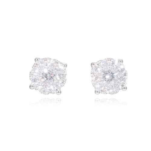 Orecchini a punto luce in Oro bianco e Diamanti