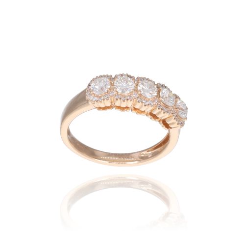 Anello in Oro rosa e Diamanti