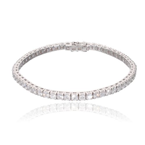 Bracciale Tennis in Oro bianco e Diamanti