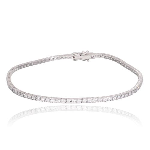 Bracciale Tennis in Oro bianco e Diamanti